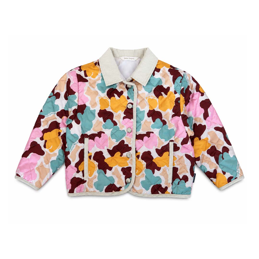 Palm Angels KIDS Husky Camo Jacket AOP Pink Blue Orange by Palm Angels - NWAHYPE No.1 for streetwear KIDS in USA