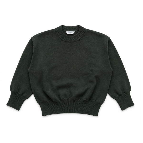 Palm Angels KIDS Logo Knit Sweater Military Green White by Palm Angels - NWAHYPE No.1 for streetwear KIDS in USA