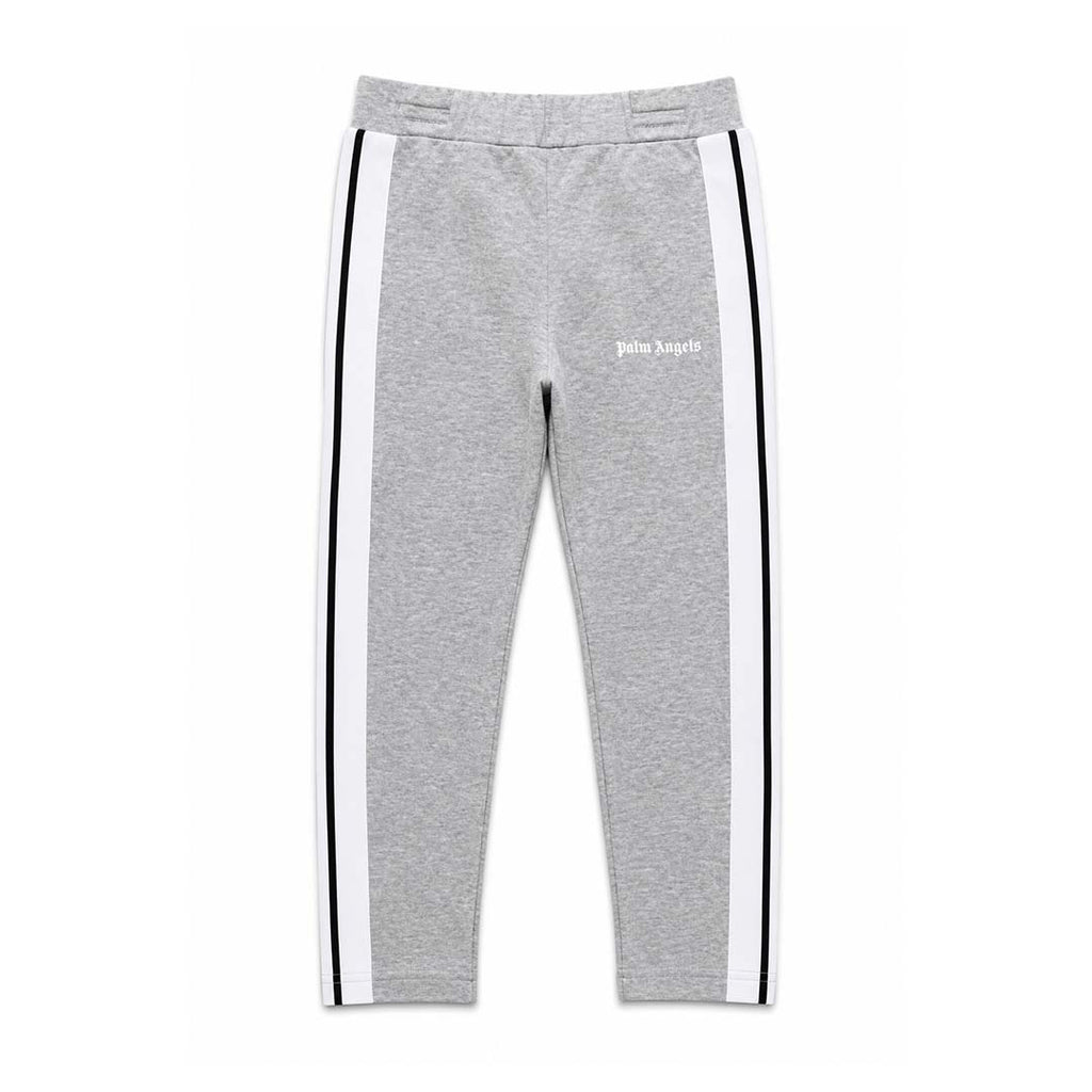 Palm Angels KIDS Track Leggings Melange Grey White by Palm Angels - NWAHYPE No.1 for streetwear KIDS in USA