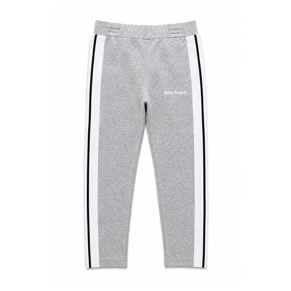 Palm Angels KIDS Track Leggings Melange Grey White by Palm Angels - NWAHYPE No.1 for streetwear KIDS in USA
