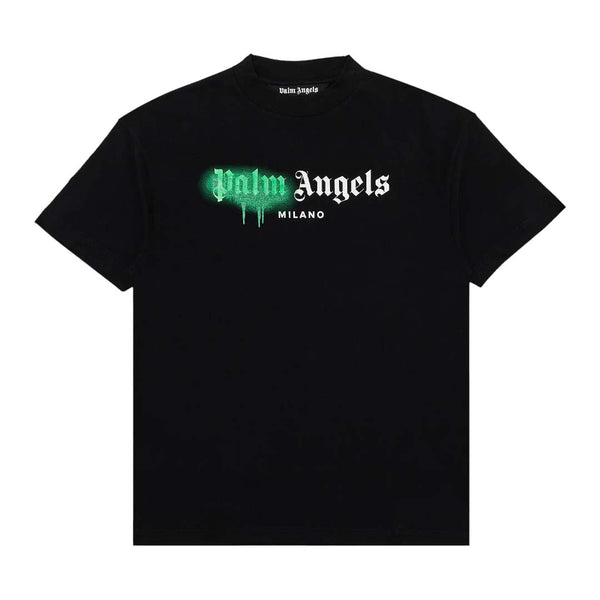 Palm Angels Milano Sprayed Tee Black by Palm Angels - NWAHype No.1 for streetwear T-Shirts in USA