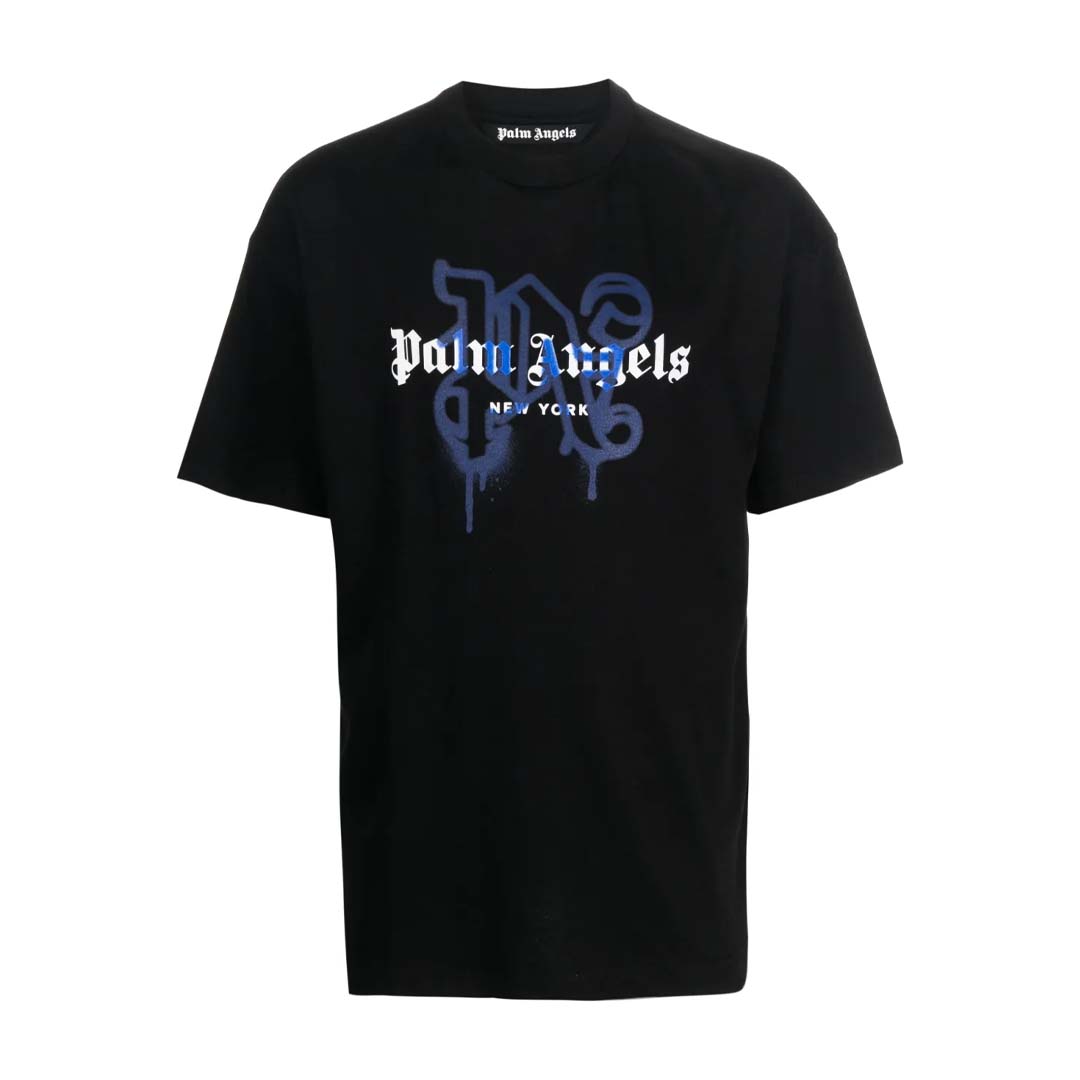 Palm Angels New York Monogram Spray Tee Black by Palm Angels - NWAHype No.1 for streetwear T-Shirts in USA