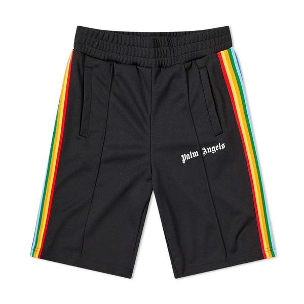 Palm Angels Rainbow Track Shorts Black by Palm Angels - NWAHype No.1 for streetwear Shorts in USA