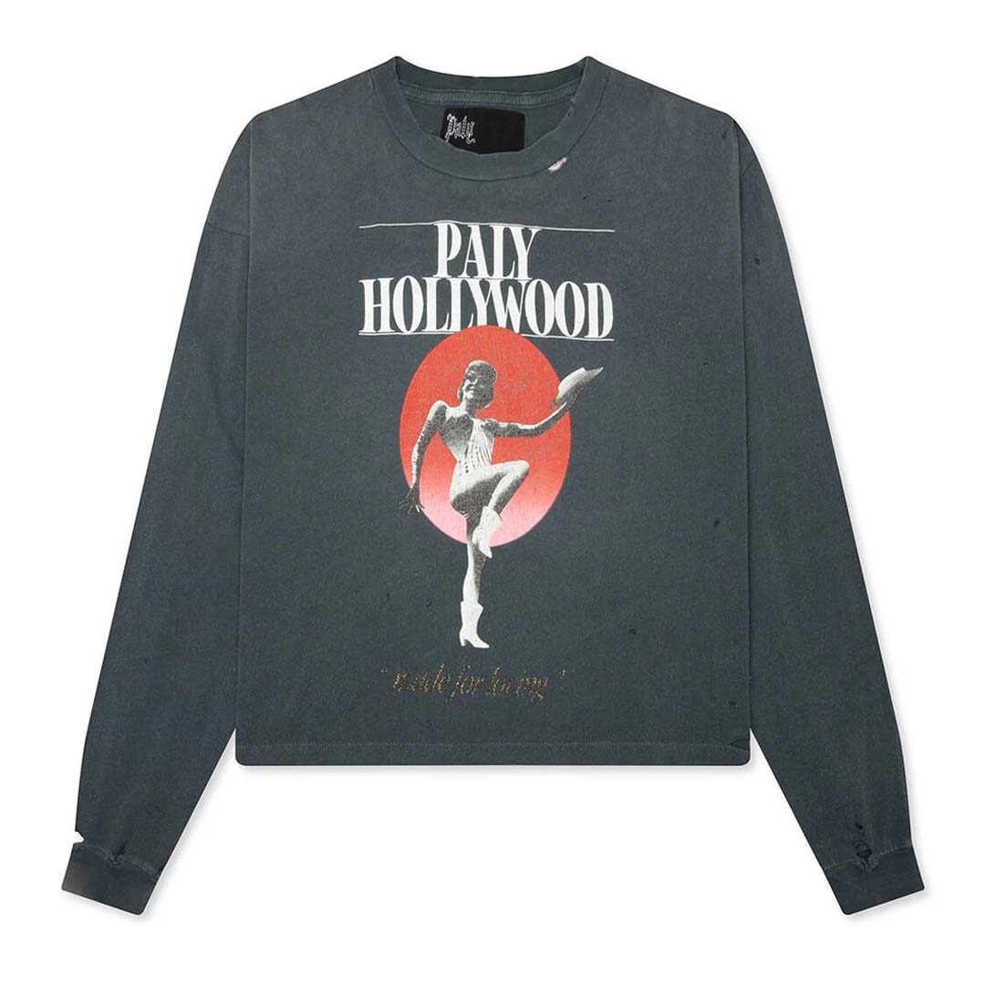 Paly Hollywood Myra Breckenridge Faded Black Long Sleeve Tee by Paly Hollywood - NWAHYPE No.1 for streetwear T-Shirts in USA