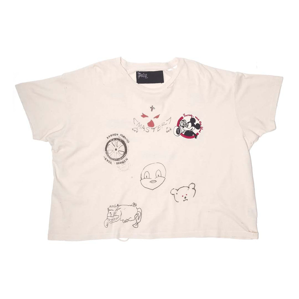 Paly Hollywood Signature Jersey Vintage Cream Tee by Paly Hollywood - NWAHYPE No.1 for streetwear T-Shirts in USA