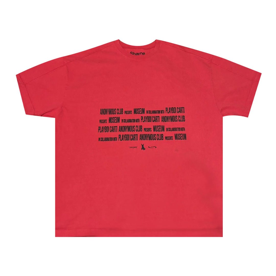 Playboi Carti Opium Anonymous Club Tee 'Red' by Opium - NWAHype 1 for streetwear T-Shirts in USA