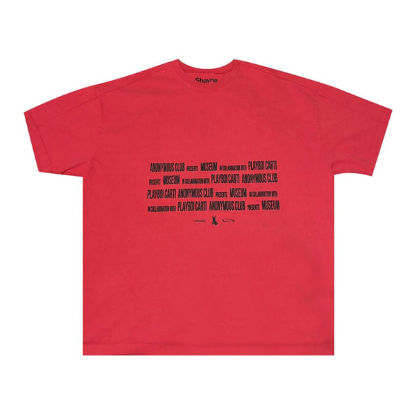 Playboi Carti Opium Anonymous Club Tee 'Red' by Opium - NWAHype 1 for streetwear T-Shirts in USA