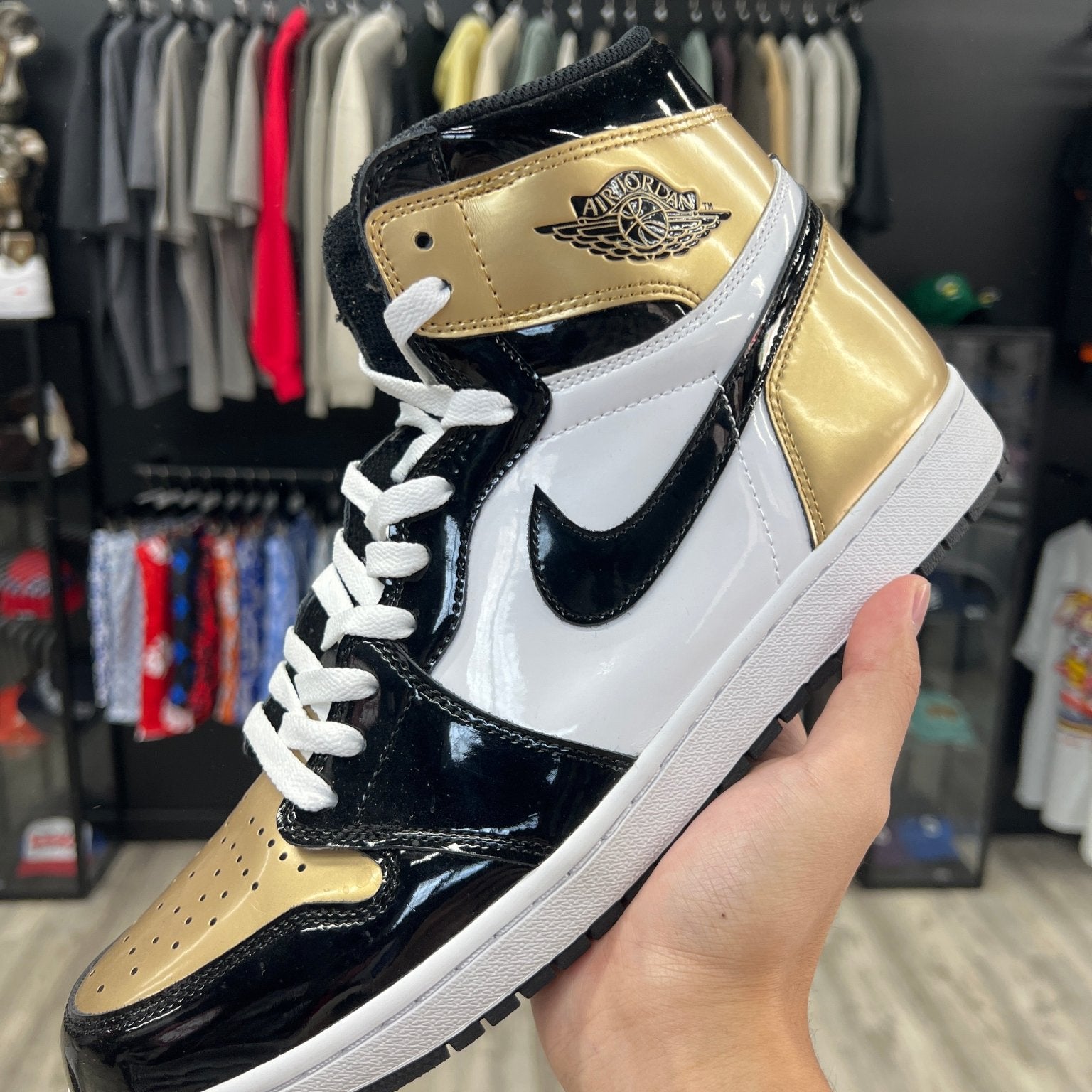 Preowned Air Jordan 1 Retro High NRG Patent Gold Toe by Preowned - NWAHype 1 for streetwear Preowned in USA