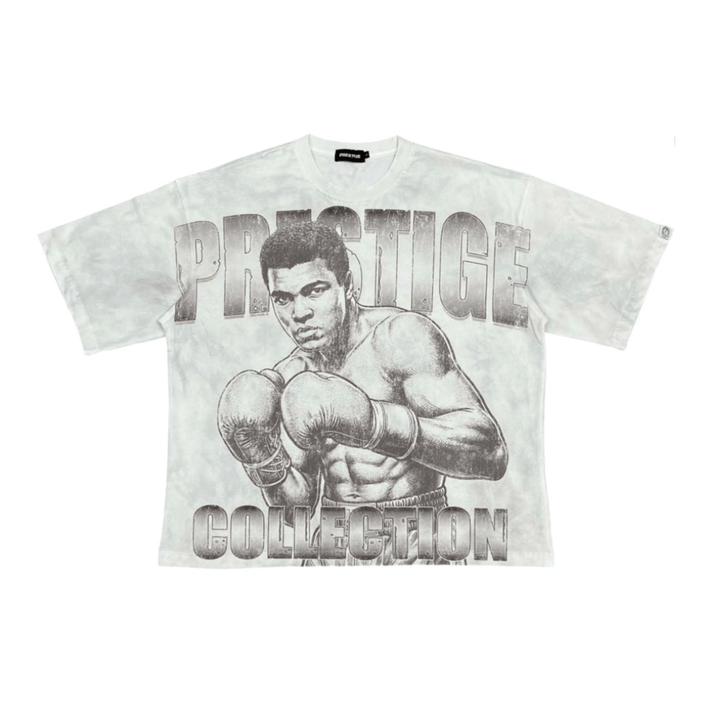 Prestige Ali Float Distressed White Tee by Prestige - NWAHYPE No.1 for streetwear T-Shirts in USA