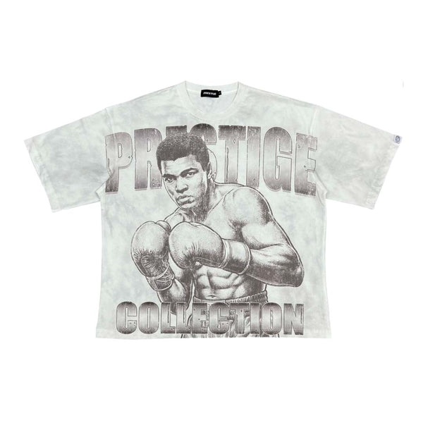 Prestige Ali Float Distressed White Tee by Prestige - NWAHYPE No.1 for streetwear T-Shirts in USA