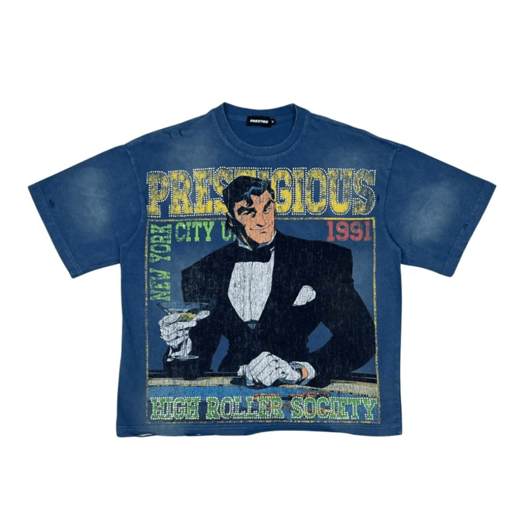 Prestige Blue High Rollers Tee by Prestige - NWAHYPE No.1 for streetwear T-Shirts in USA