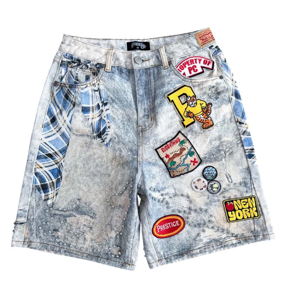 Prestige Club Blue Denim Shorts by Prestige - NWAHYPE No.1 for streetwear Shorts in USA