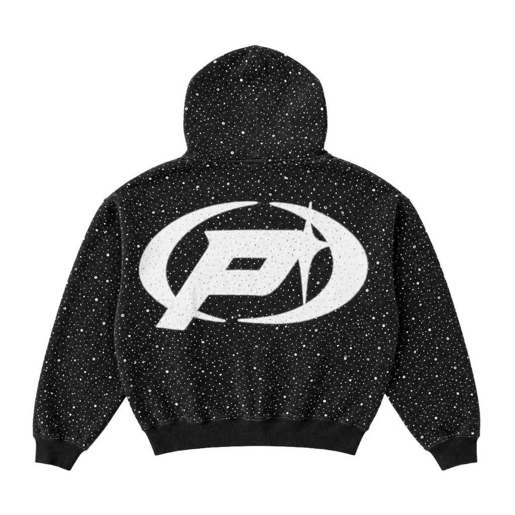 Prestige Diamond Rhinestone Zip Up Hoodie Black by Prestige - NWAHYPE No.1 for streetwear Hoodies in USA