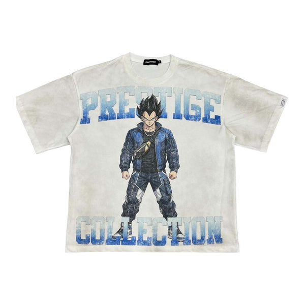 Prestige Drippy Vegeta Distressed White Tee by Prestige - NWAHYPE No.1 for streetwear T-Shirts in USA