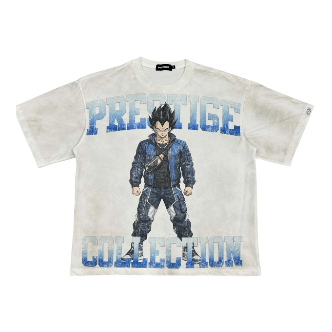 Prestige Drippy Vegeta Distressed White Tee by Prestige - NWAHYPE No.1 for streetwear T-Shirts in USA