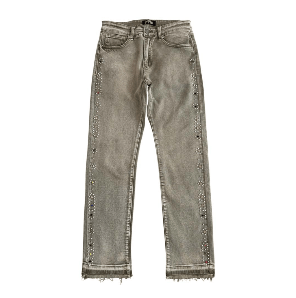 Prestige Eden Denim Rhinestone Jeans Green by Prestige - NWAHYPE No.1 for streetwear Pants in USA