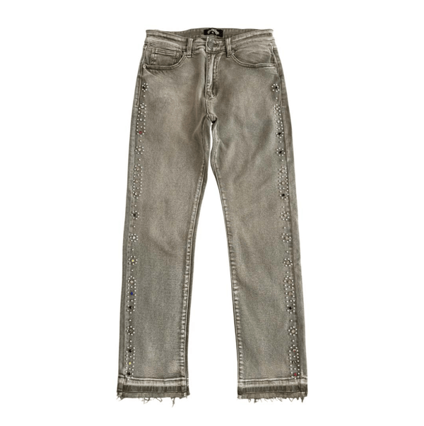 Prestige Eden Denim Rhinestone Jeans Green by Prestige - NWAHYPE No.1 for streetwear Pants in USA