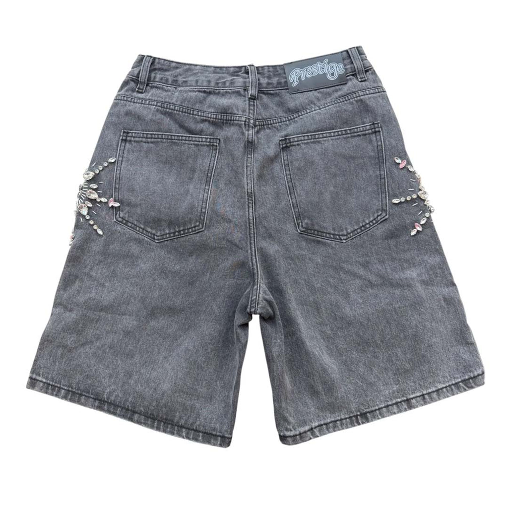 Prestige Emerald Jean Shorts Faded Black by Prestige - NWAHYPE No.1 for streetwear Shorts in USA