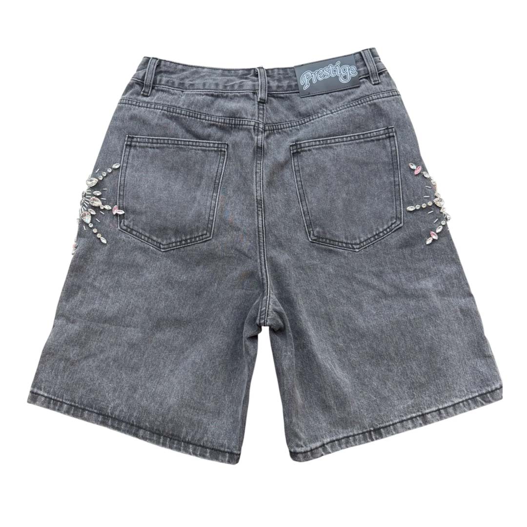 Prestige Emerald Jean Shorts Faded Black by Prestige - NWAHYPE No.1 for streetwear Shorts in USA