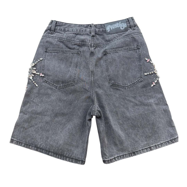 Prestige Emerald Jean Shorts Faded Black by Prestige - NWAHYPE No.1 for streetwear Shorts in USA