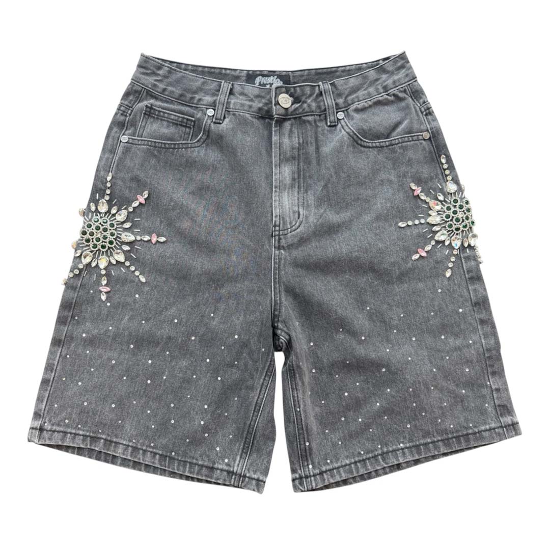 Prestige Emerald Jean Shorts Faded Black by Prestige - NWAHYPE No.1 for streetwear Shorts in USA