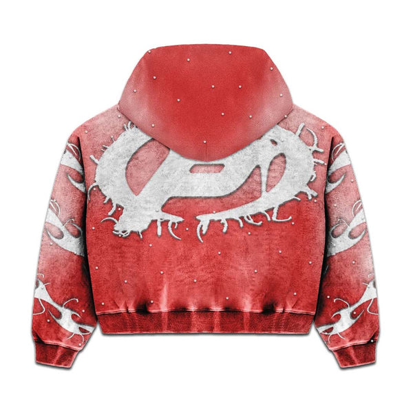 Prestige Flames Hoodie Faded Red by Prestige - NWAHYPE No.1 for streetwear Hoodies in USA
