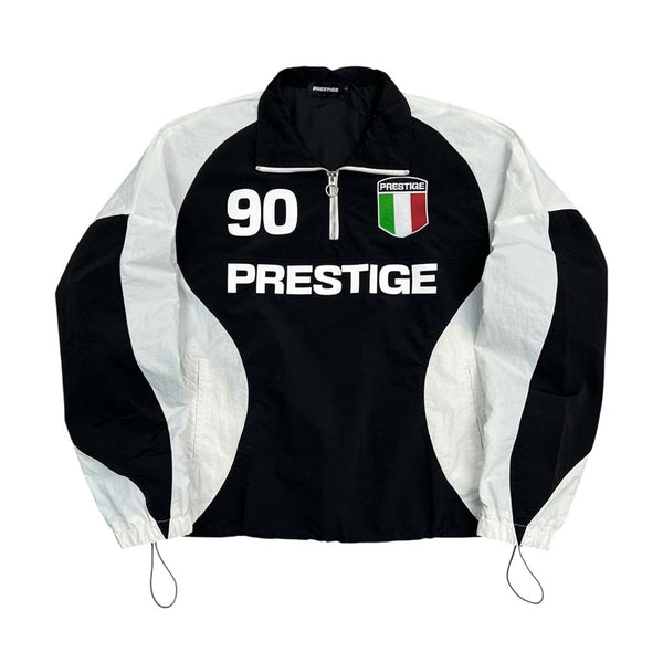 Prestige Italia Nylon Quarter Zip Black Jacket by Prestige - NWAHYPE No.1 for streetwear Hoodies in USA