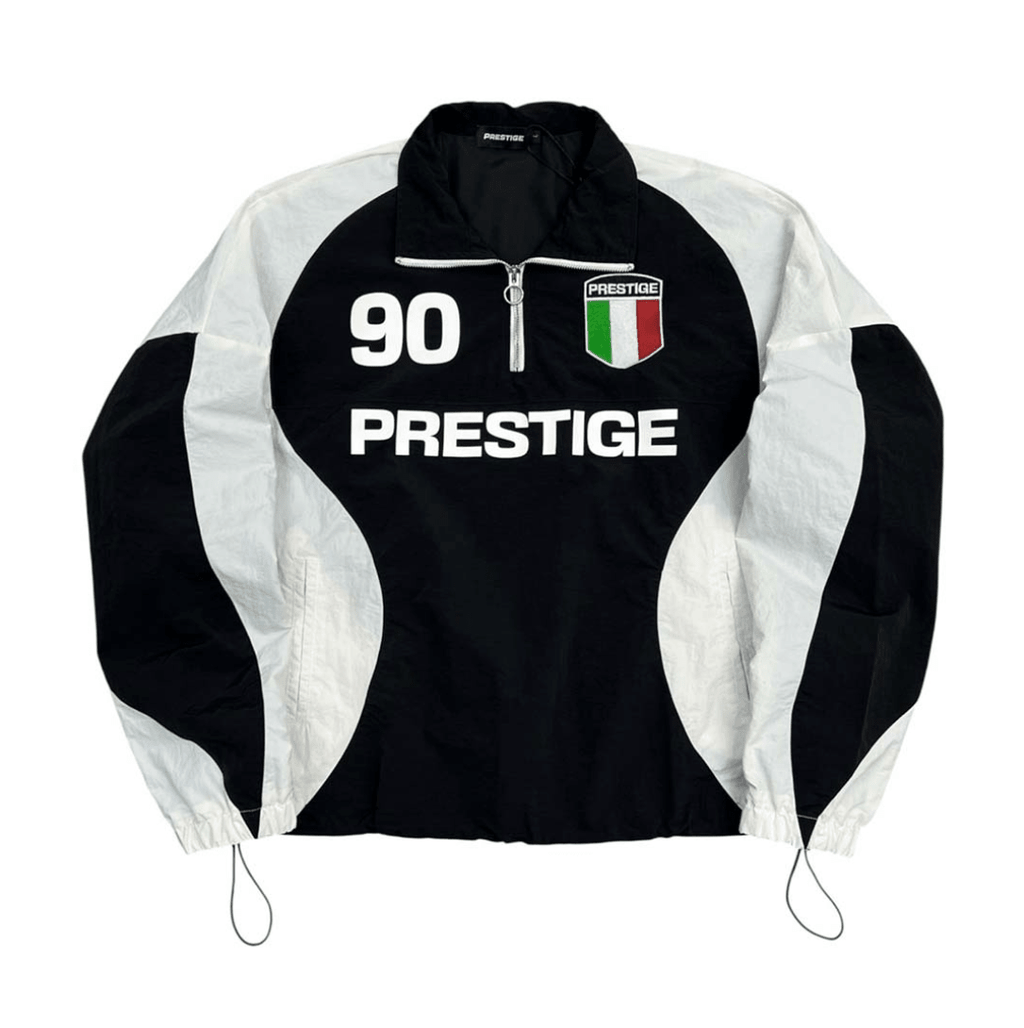 Prestige Italia Nylon Quarter Zip Black Jacket by Prestige - NWAHYPE No.1 for streetwear Hoodies in USA