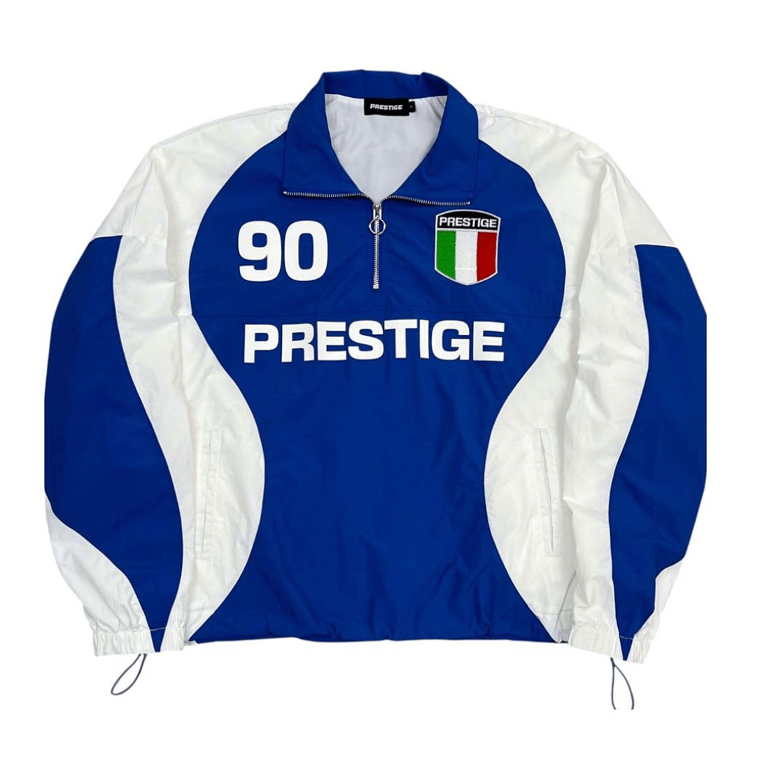 Prestige Italia Nylon Quarter Zip Blue Jacket by Prestige - NWAHYPE No.1 for streetwear Hoodies in USA