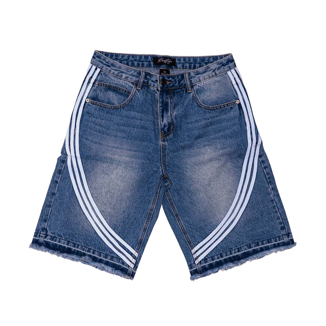 Prestige Taped Jean Shorts Light Blue by Prestige - NWAHYPE No.1 for streetwear Shorts in USA