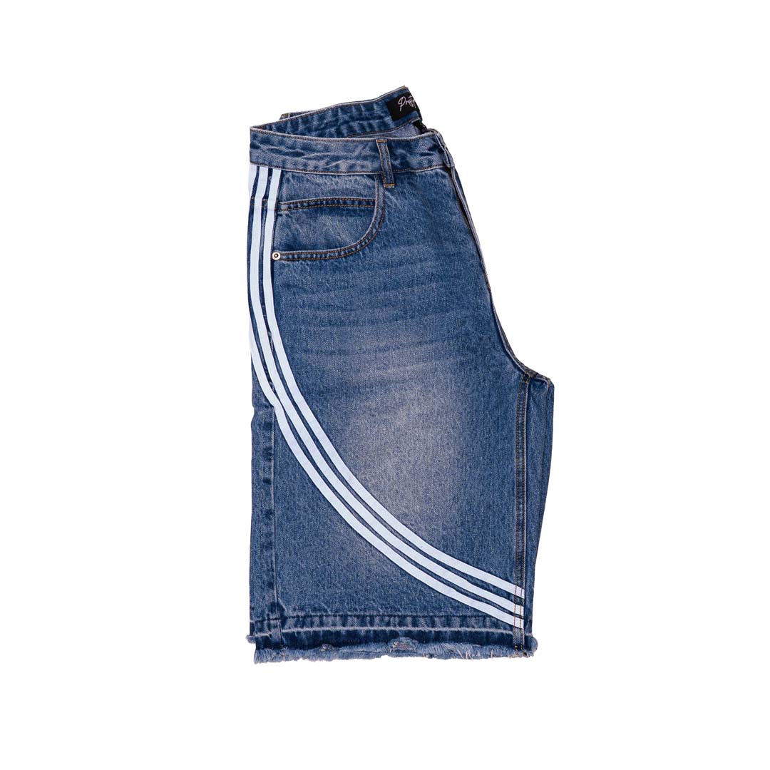 Prestige Taped Jean Shorts Light Blue by Prestige - NWAHYPE No.1 for streetwear Shorts in USA