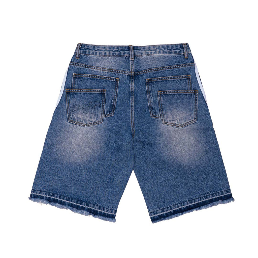 Prestige Taped Jean Shorts Light Blue by Prestige - NWAHYPE No.1 for streetwear Shorts in USA