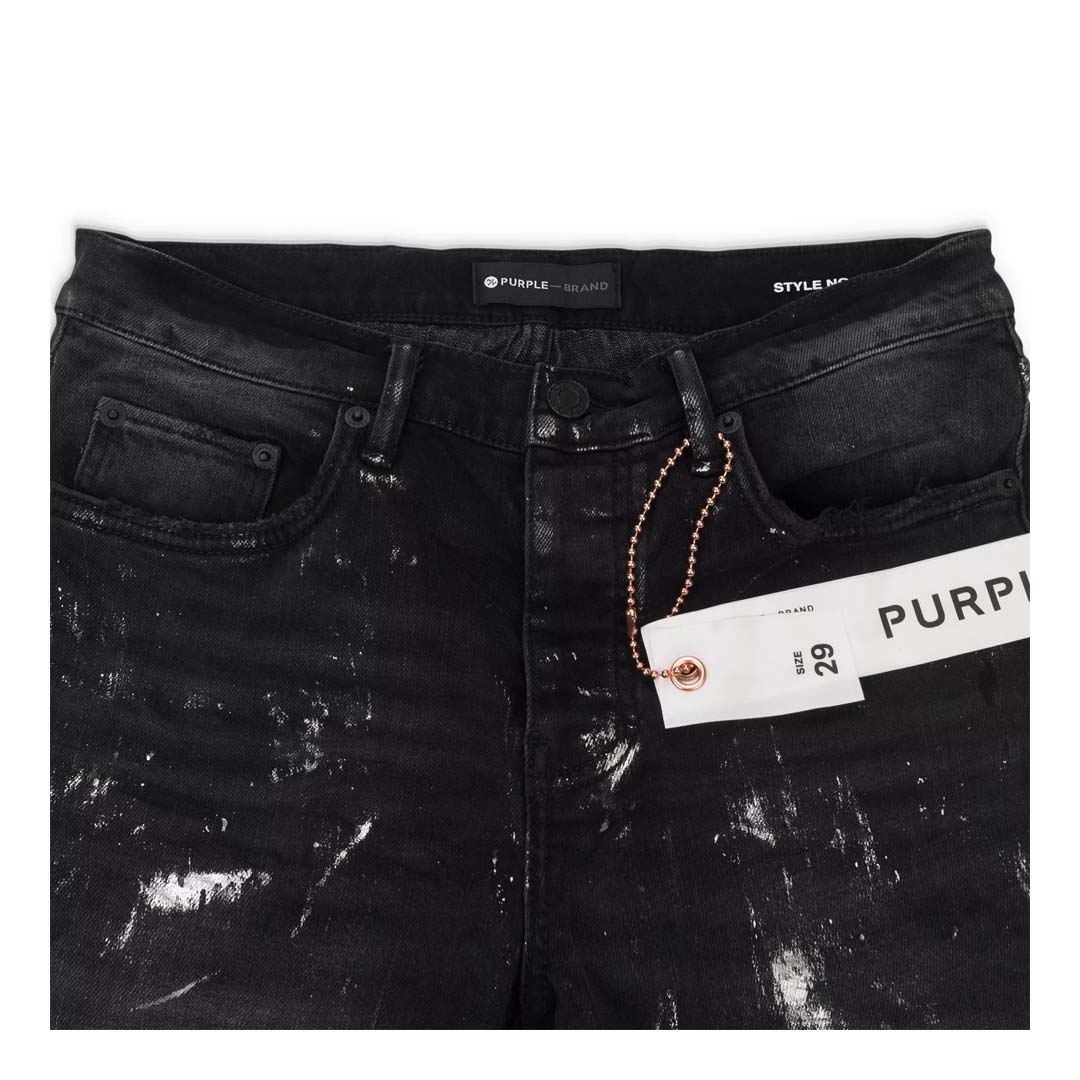 Purple Brand Black Wash Metallic Silver Jeans by Purple Brand - NWAHype No.1 for streetwear Pants in USA