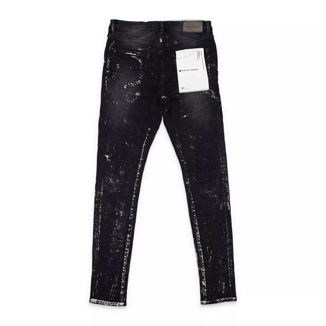 Purple Brand Black Wash Metallic Silver Jeans by Purple Brand - NWAHype No.1 for streetwear Pants in USA
