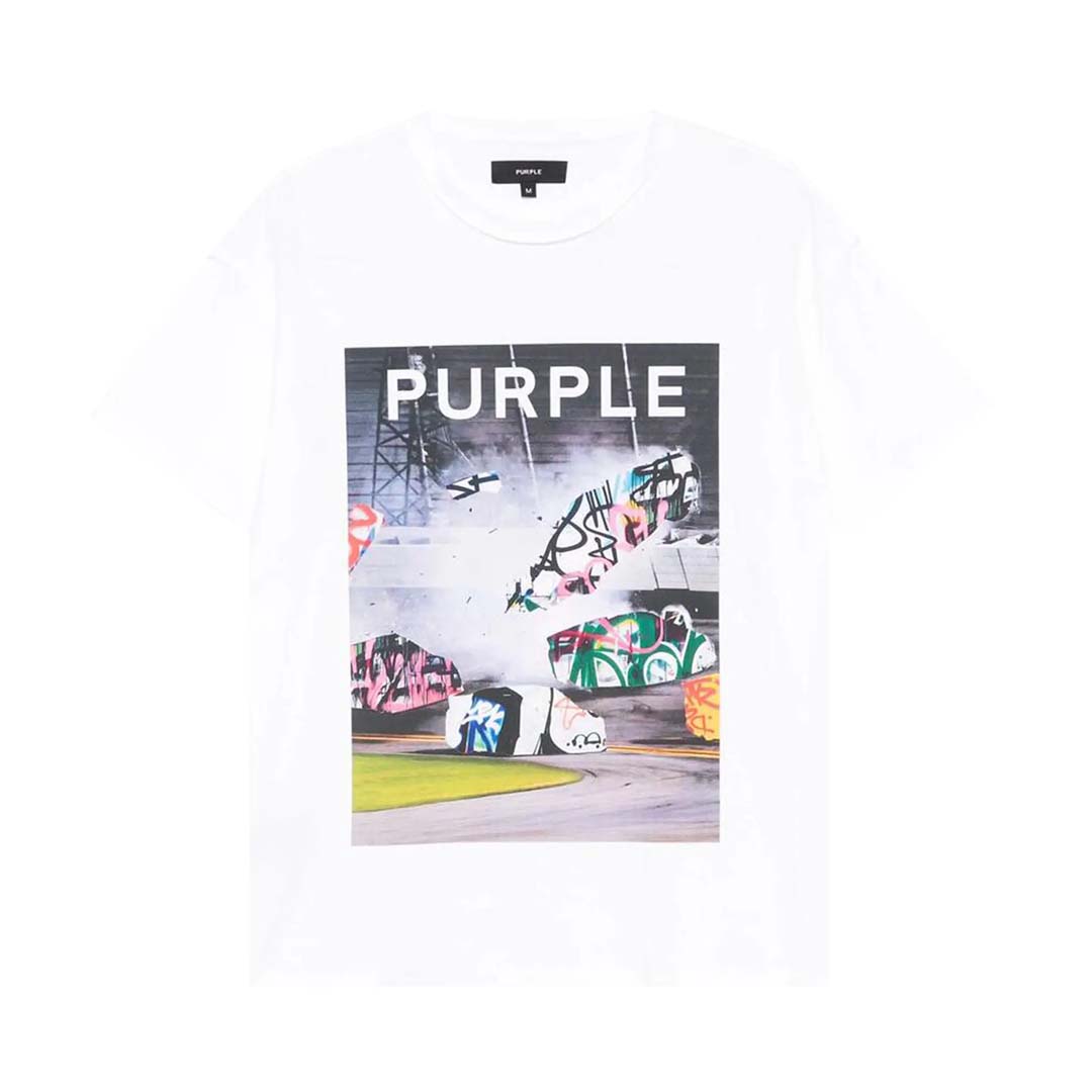 Purple Brand Cars Inside Out Brilliant White Tee by Purple Brand - NWAHype No.1 for streetwear T-Shirts in USA