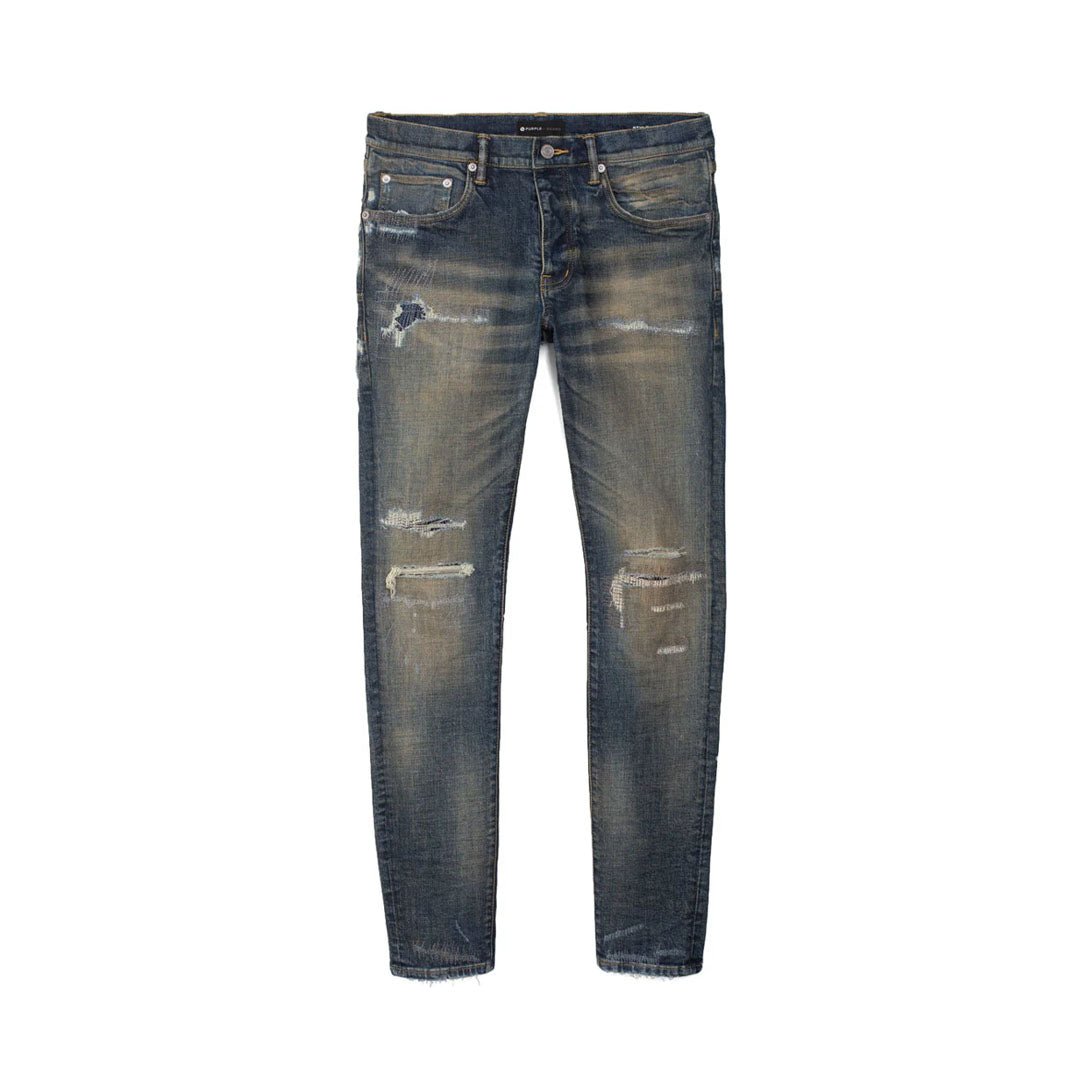 PURPLE BRAND Dirty Indigo Repair Jeans by Purple Brand - NWAHype 1 for streetwear Pants in USA