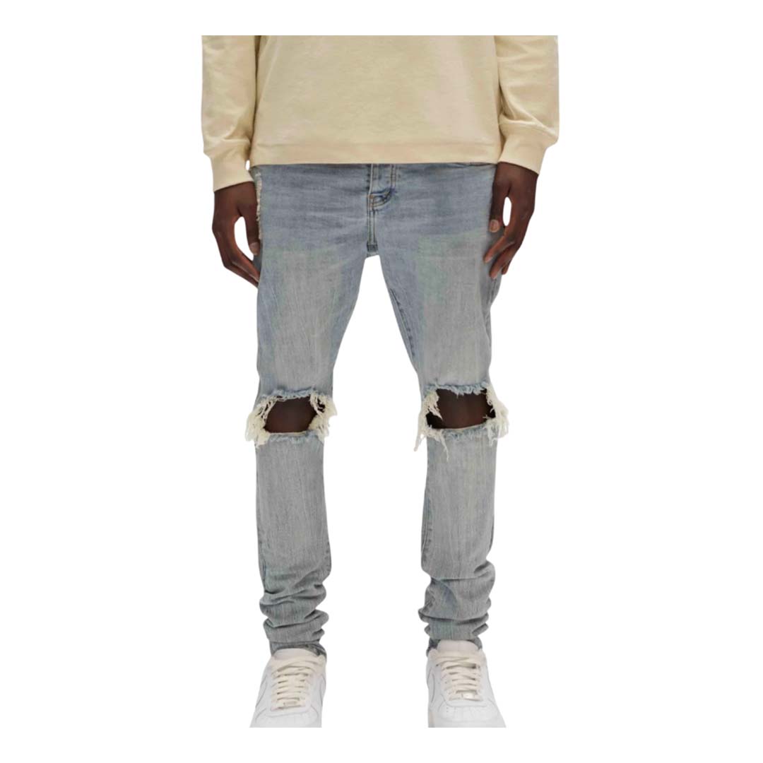 Purple Brand Drop Fit Midrise Tapered Leg Lt Indigo Jeans Indigo by Purple Brand - NWAHype No.1 for streetwear Pants in USA
