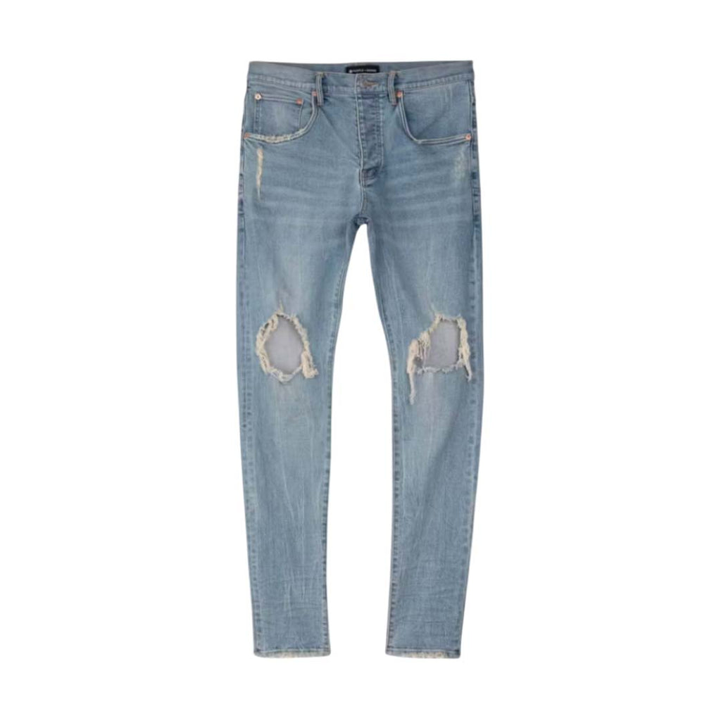 Purple Brand Drop Fit Midrise Tapered Leg Lt Indigo Jeans Indigo by Purple Brand - NWAHype No.1 for streetwear Pants in USA