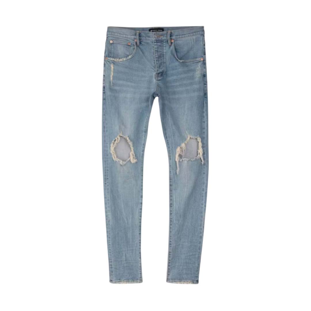 Purple Brand Drop Fit Midrise Tapered Leg Lt Indigo Jeans Indigo by Purple Brand - NWAHype No.1 for streetwear Pants in USA