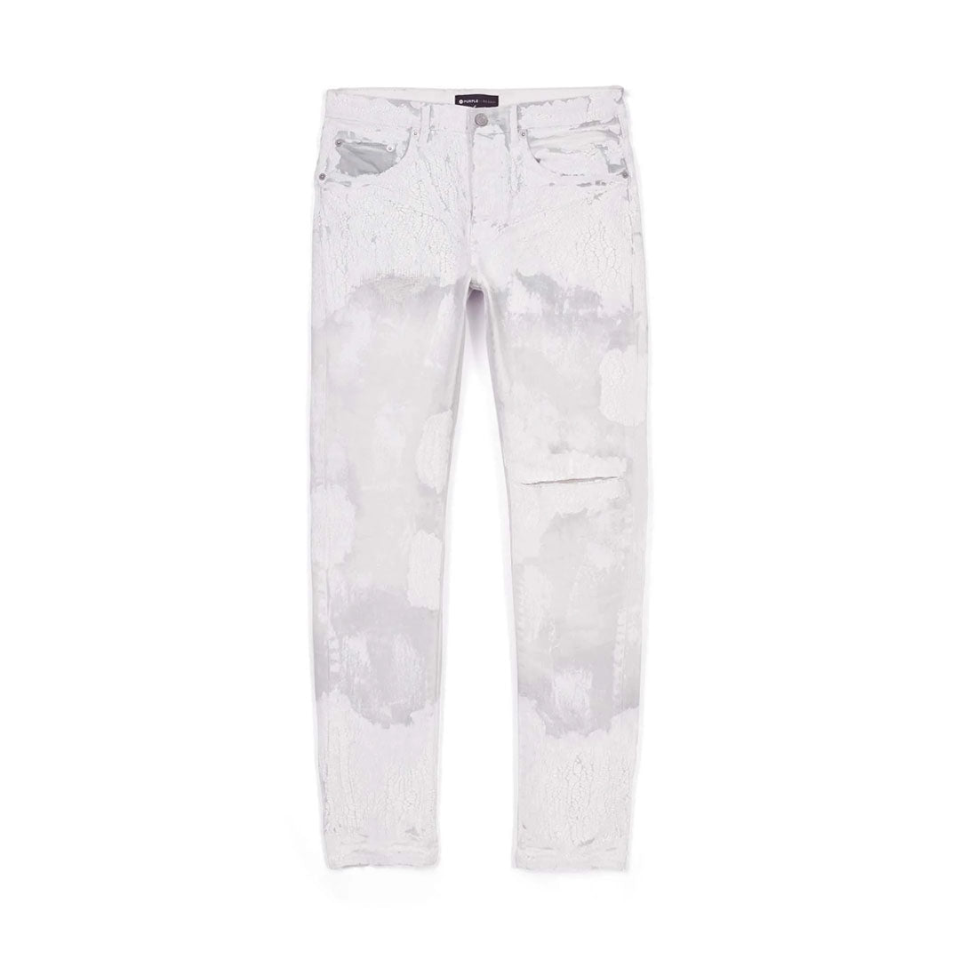 PURPLE BRAND Faded Ecru Crackle Jeans by Purple Brand - NWAHype 1 for streetwear Pants in USA