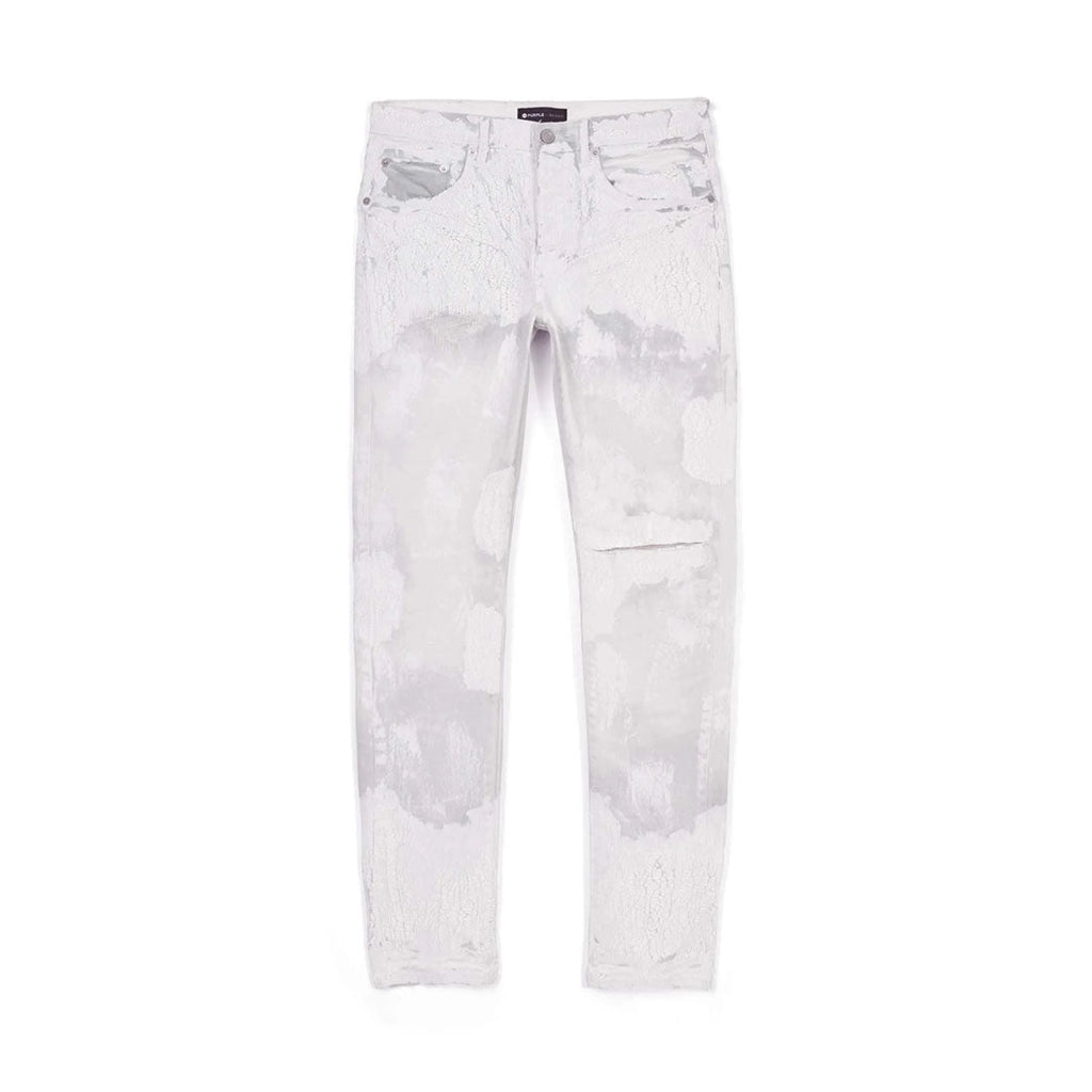 PURPLE BRAND Faded Ecru Crackle Jeans by Purple Brand - NWAHype 1 for streetwear Pants in USA