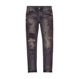 PURPLE BRAND Faded Gray Animal Repair Jeans by Purple Brand - NWAHype No.1 for streetwear Pants in USA