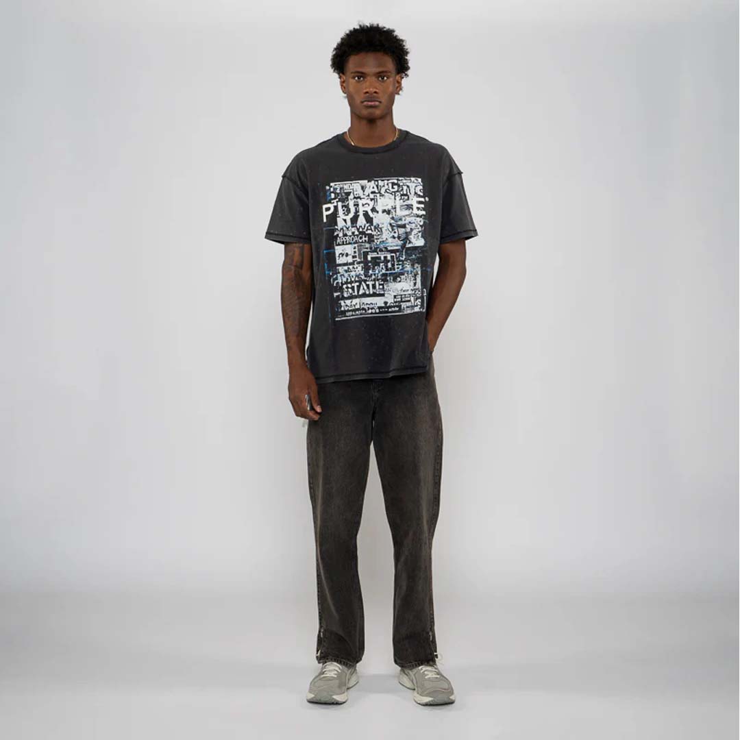 Purple Brand Inside Out Collage Black Tee by Purple Brand - NWAHYPE No.1 for streetwear T-Shirts in USA