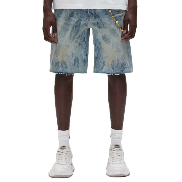 Purple Brand Mixed Paint Blue Jean Shorts by Purple Brand - NWAHype No.1 for streetwear Shorts in USA