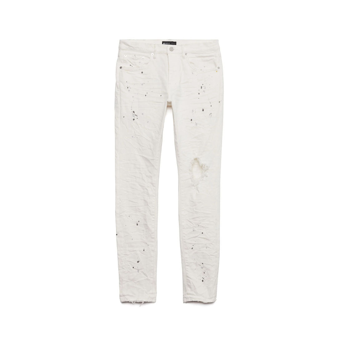PURPLE BRAND Optic White Paint Blowout Jeans by Purple Brand - NWAHype 1 for streetwear Pants in USA
