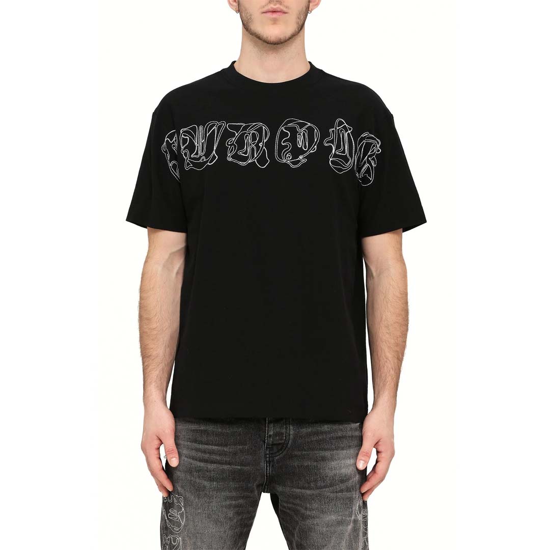 Purple Brand Textured Jersey Tee Black by Purple Brand - NWAHYPE No.1 for streetwear T-Shirts in USA