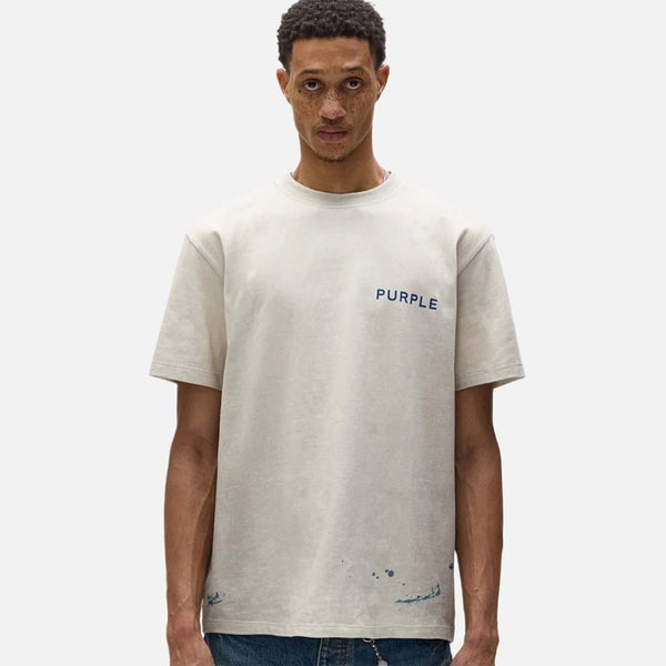 Purple Brand Wordmark Tee Khaki Blue by Purple Brand - NWAHype No.1 for streetwear T-Shirts in USA