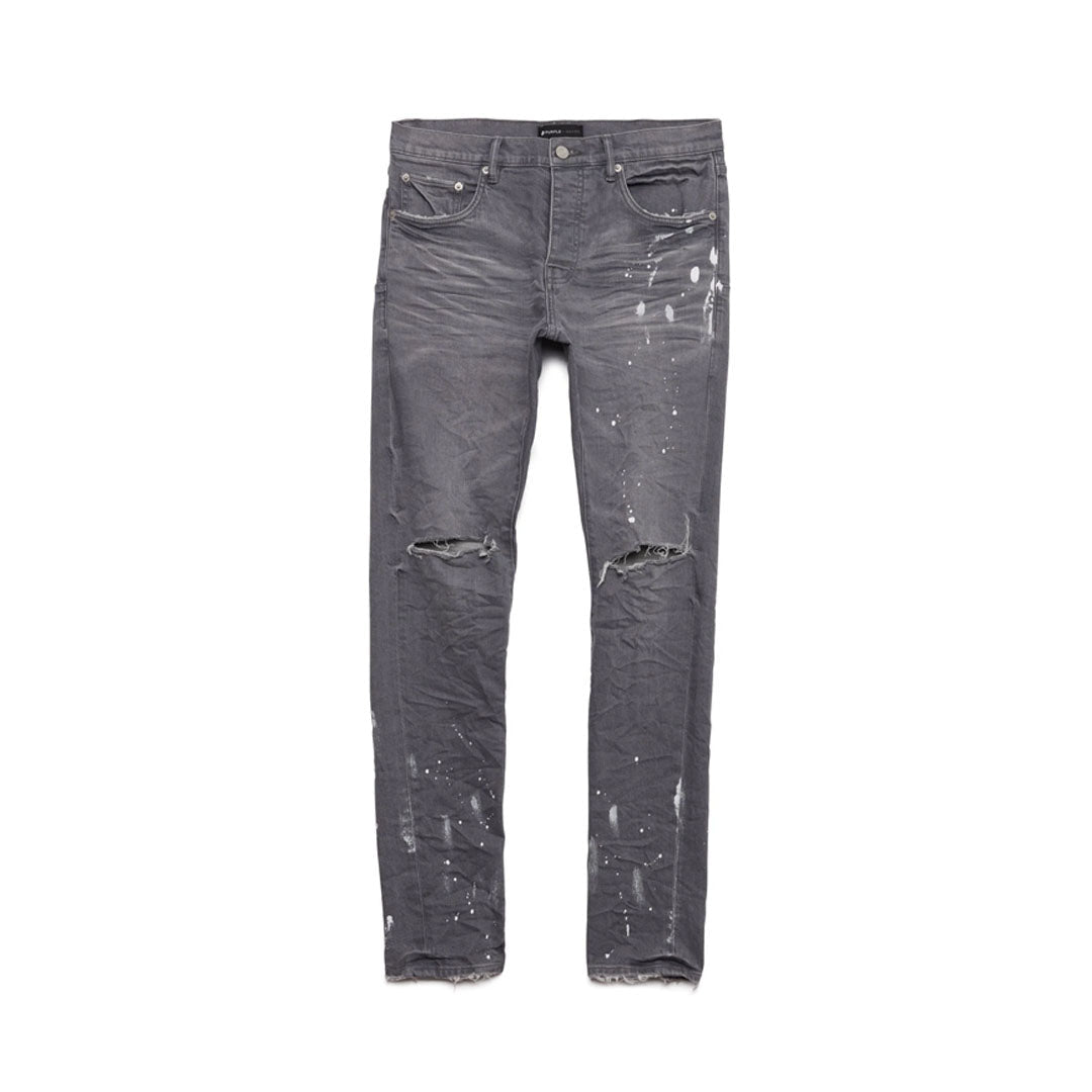 PURPLE BRAND Worn Grey Knee Slit Jeans by Purple Brand - NWAHYPE No.1 for streetwear Pants in USA