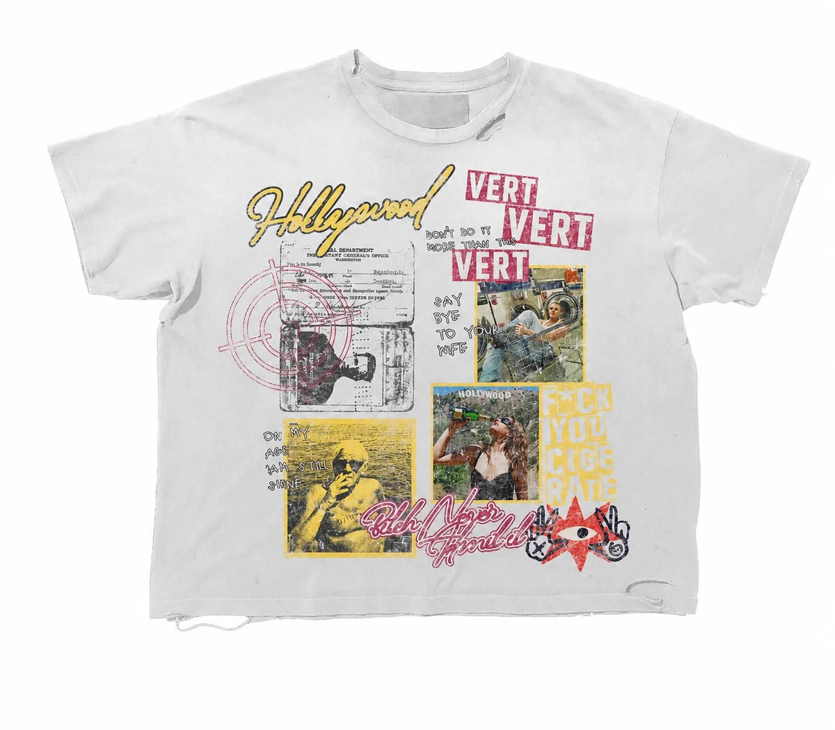 Retrovert Hollywood Vert Tee White by Retrovert - NWAHYPE No.1 for streetwear T-Shirts in USA
