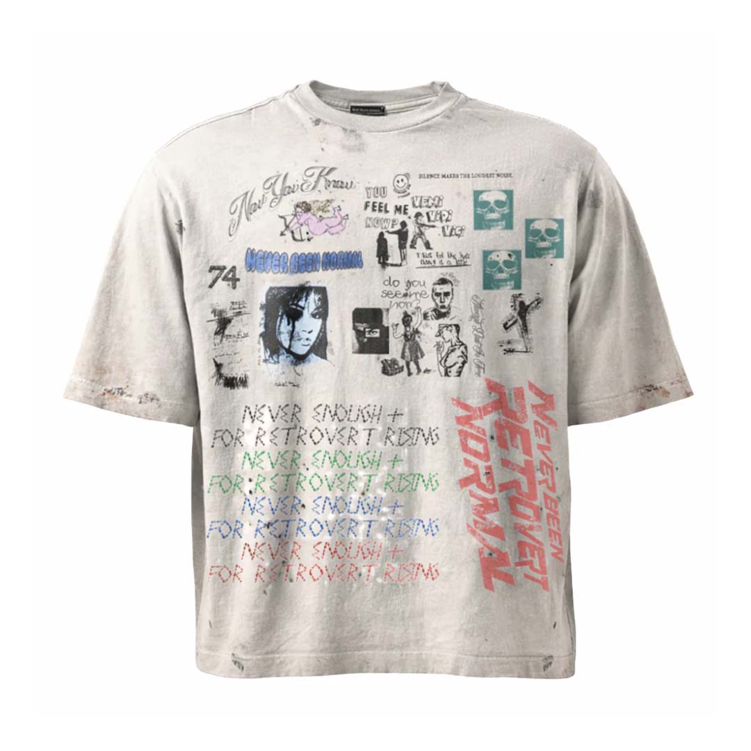 Retrovert Rhinestone Never Enough Tee White by Retrovert - NWAHYPE No.1 for streetwear T-Shirts in USA